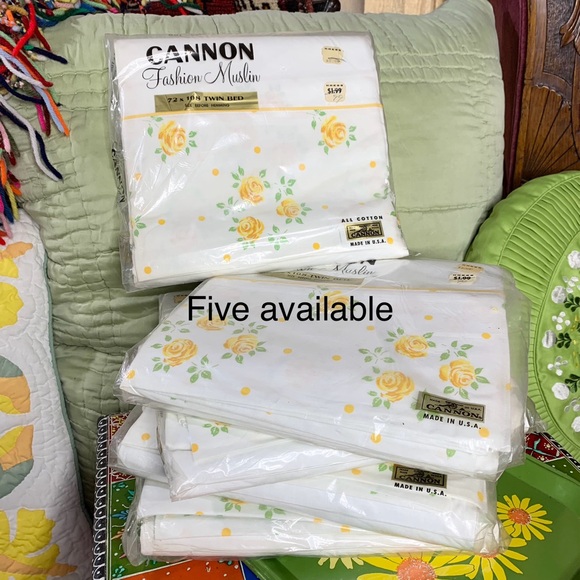 70s Floral Sheet NOS - Picture 10 of 11